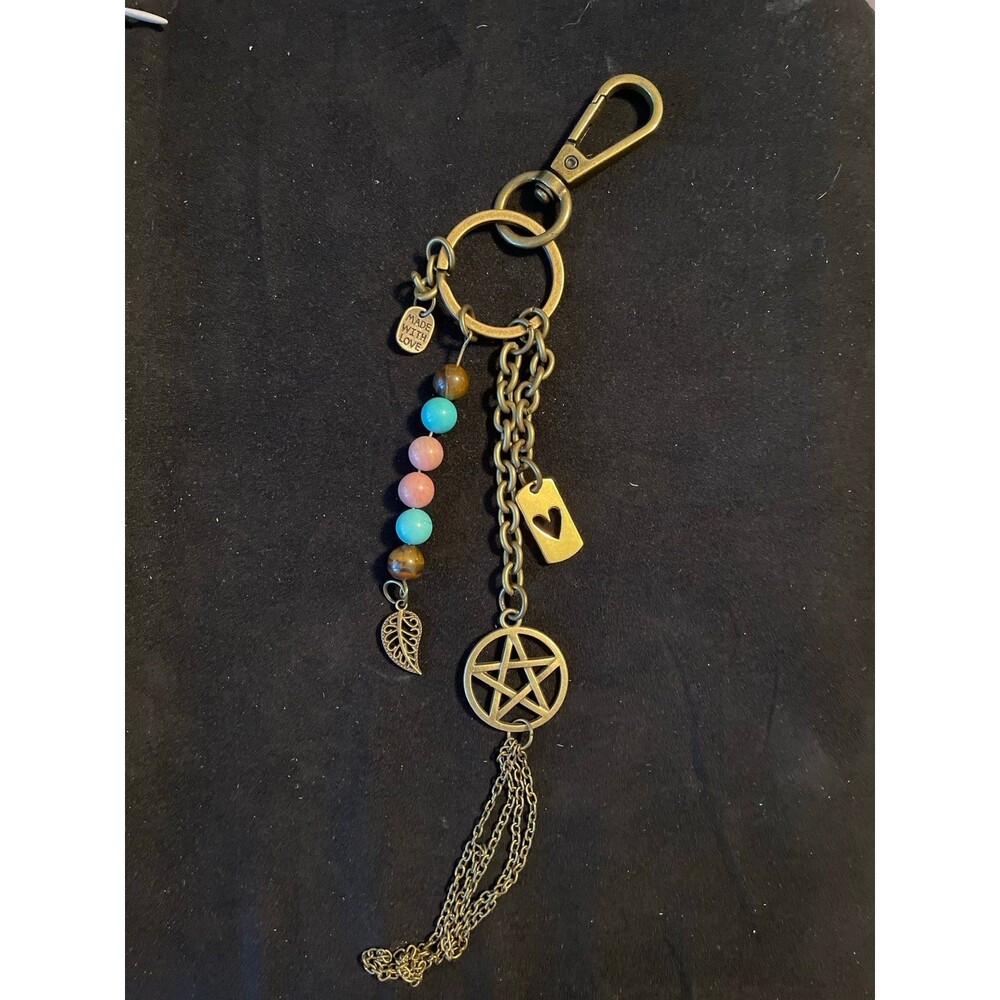 Bronze Goth Boho bag Charm Keychain